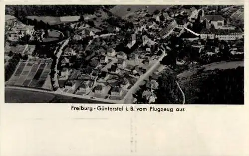 Ak Günterstal Freiburg im Breisgau, Fliegeraufnahme