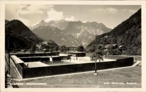 Ak Schruns in Vorarlberg, Schwimmbad