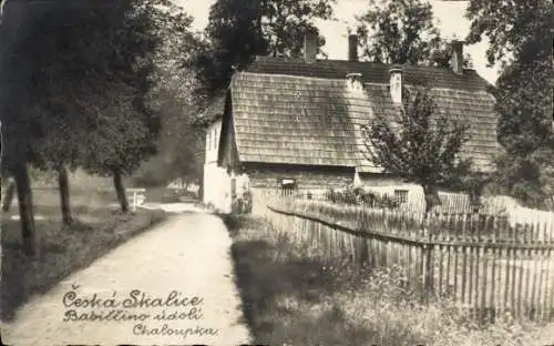 Ak Česká Skalice Böhmisch Skalitz Region Königgrätz, Babiččino údolí, Chaloupka