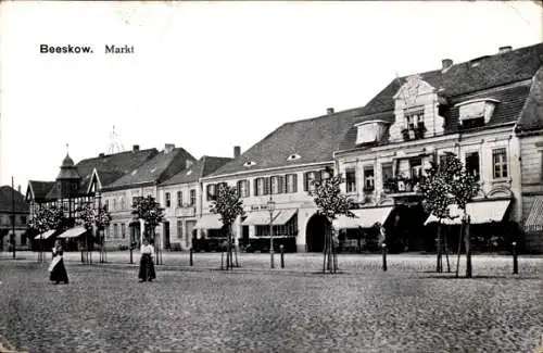 Ak Beeskow in der Mark, Markt