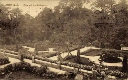 Ak Halle an der Saale, Blick auf den Amtsgarten