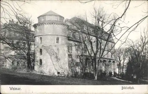 Ak Weimar in Thüringen, Bibliothek