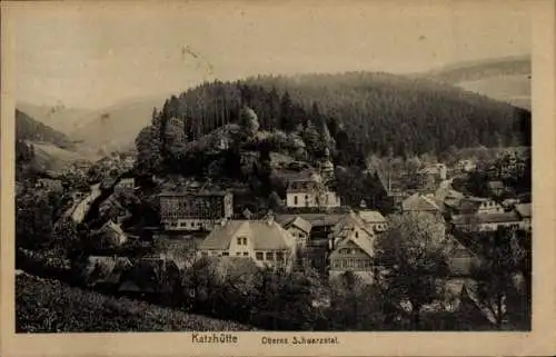 Ak Katzhütte im Schwarzatal, Panorama, Oberes Schwarzatal