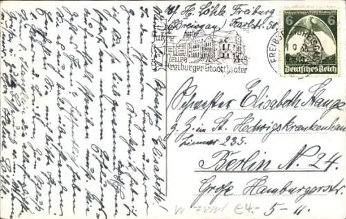 Ak Freiburg im Breisgau, Kaiserstraße, Denkmal