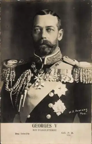 Ak König Georg V. von England, Portrait, Uniform, Orden