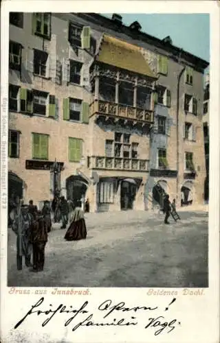 Ak Innsbruck in Tirol, Goldenes Dachl