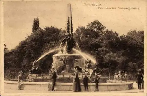 Ak Hannover in Niedersachsen, Brunnen der Flusswasserkunst