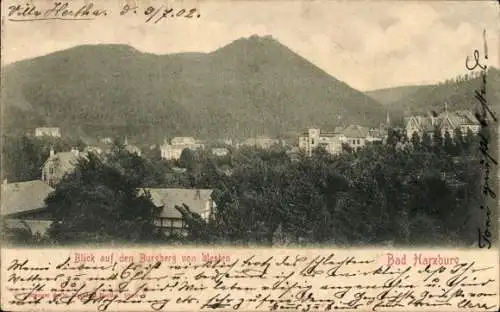 Ak Bad Harzburg am Harz, Blick auf den Burgberg von Westen