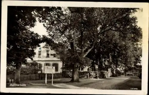 Ak Zechlinerhütte Rheinsberg in Brandenburg, Gasthaus, Straßenansicht