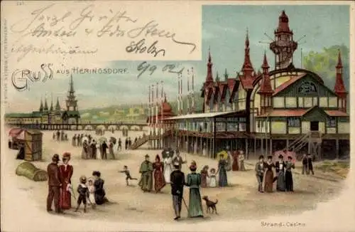 Litho Ostseebad Heringsdorf auf Usedom, Strand-Casino