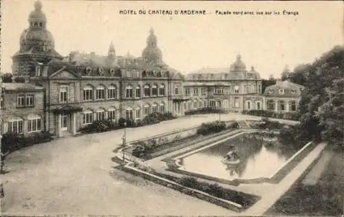 CPA La Roche en Ardenne Wallonie Luxembourg, Hotel du Château, Etang