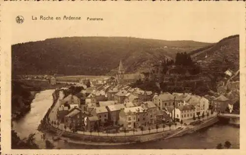 Ak La Roche en Ardenne Wallonien Luxemburg, Panorama