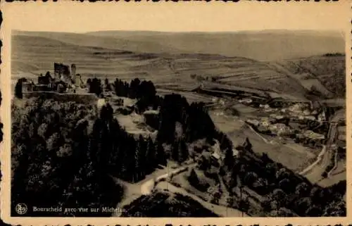 CPA Bourscheid Luxembourg, avec vue sur Michelau