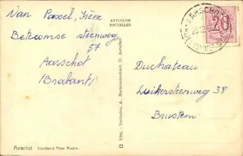 CPA Aerschot Aarschot Flandre Brabant Flamand, Monument Peter Raskin