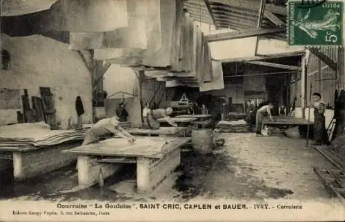 CPA Ivry Val de Marne, Courroies La Gauloise, Corroierie, Saint Cric, Caplen et Bauer