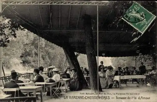 CPA La Varenne Saint-Maur-des-Fossés Val de Marne, Chennevières La Varenne, Terrasse