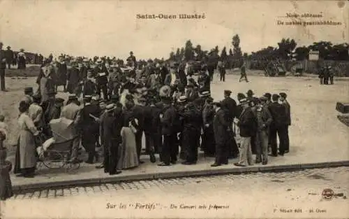 CPA Saint-Ouen-Marne, Sur les Fortifs, un Concert