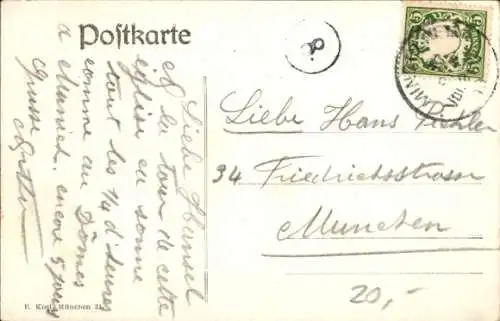 Ak Lauchdorf Baisweil in Schwaben, Handlung von Anton Schmid, Schule, Gasthaus