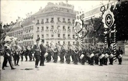 Ak Bern Stadt Schweiz, Besuch Kaiser Wilhelm II., 6. Sept. 1912, Parade, Empfang