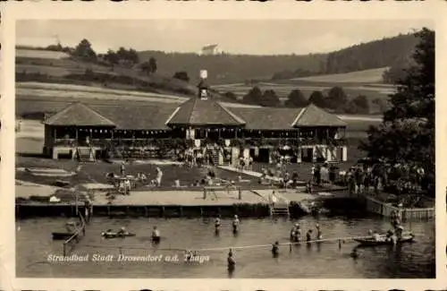 Ak Drosendorf an der Thaya Niederösterreich, Strandbad