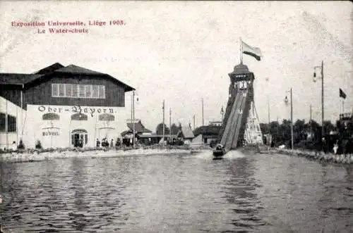 Ak Lüttich Lüttich Wallonien, Die Wasserfälle, Weltausstellung