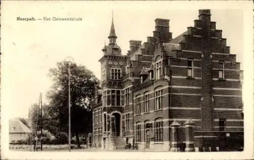 Ak Neerpelt Flandern Limburg, Gemeindehaus