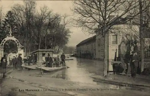 Ak Les Mureaux Yvelines, Hochwasser Januar 1910