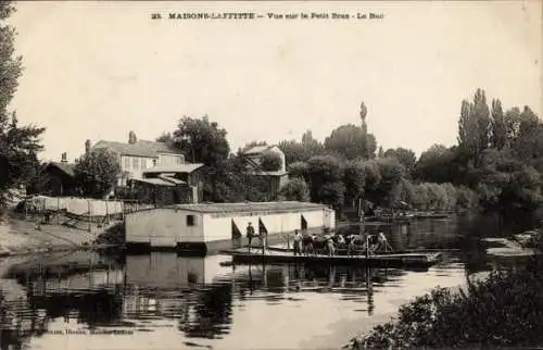 Ak Maisons Laffitte Yvelines, Vue sur le Petit Bras, Le Bac