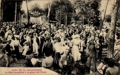 Ak Saint Germain en Laye Yvelines, Parc de la Faisanderie, Place de l'Etoile