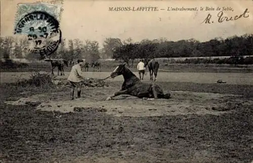 CPA Maisons Laffitte Yvelines, Entrainement, Bain de Sable