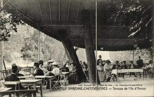 CPA La Varenne Saint-Maur-des-Fossés Val de Marne, Chennevières La Varenne, Terrasse