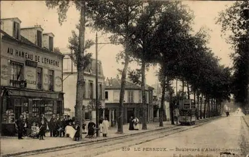 Ak Le Perreux sur Marne Val de Marne, Boulevard d'Alsace-Lorraine