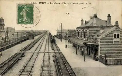 CPA Ivry Val de Marne, La Gare du Ivry Chevaleret