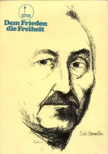 Künstler Ak Luis Corvalán, chilenischer Politiker, Generalsekretär der KPD Chiles, Stimme der DDR