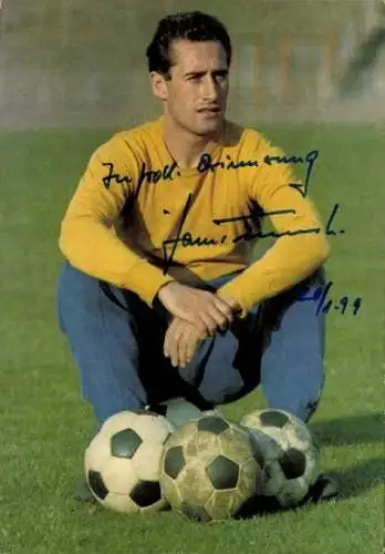 Ak Fußballspieler Hans Tilkowski, Torwart, Autogramm