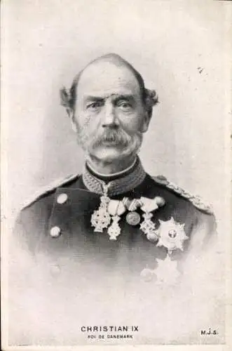 Ak König Christian IX. von Dänemark, Portrait in Uniform