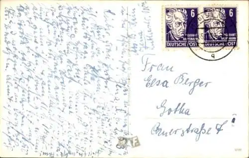 Künstler Ak Spenz, Angelnder Zwerg Hutzleputz, Hufeisen, Schmetterling, Spinnennetz
