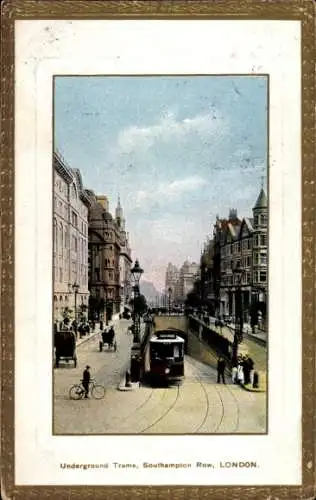 Ak London, Southampton Row, Unterirdische Straßenbahn