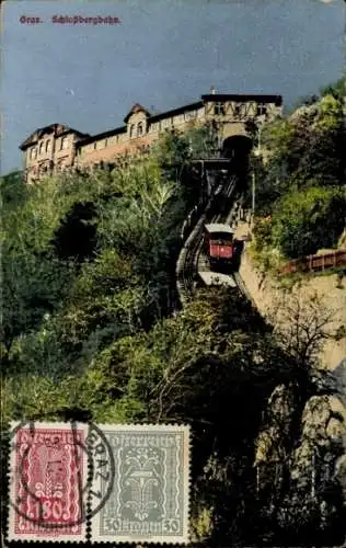 Ak Graz Steiermark, Schlossbergbahn