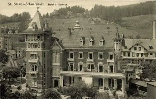 Ak St. Blasien Schwarzwald, Blick auf Hotel und Kurhaus