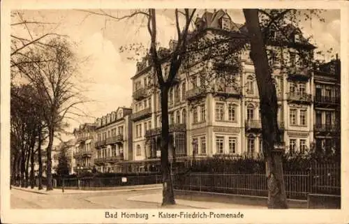 Ak Bad Homburg vor der Höhe, Partie auf der Kaiser Friedrich Promenade