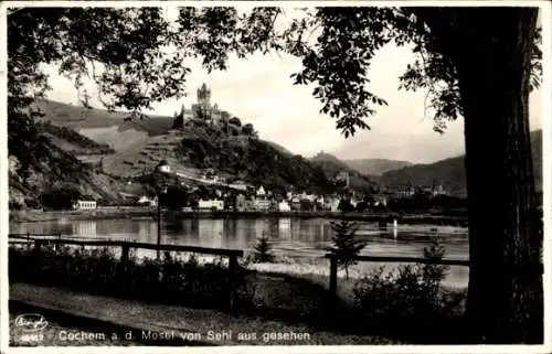 Ak Cochem an der Mosel, von Sehl aus gesehen