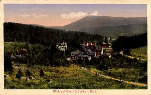 Ak Schierke Wernigerode am Harz, Blick auf Ortschaft und Umgebung