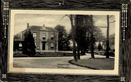 Präge Passepartout Ak Wageningen Gelderland Niederlande, Emma Park