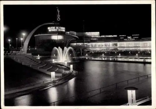 Ak Liège Lüttich Wallonien, Weltausstellung 1930, Le Lido, le soir