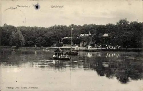 Ak Meerane in Sachsen, Gondelteich.