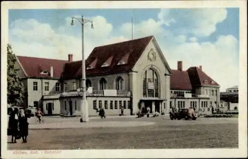 Ak Köthen in Anhalt, Bahnhof