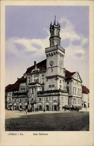 Ak Löbau in Sachsen, Rathaus