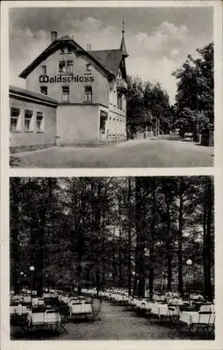 Ak Großpösna in Sachsen, Oberholz, Waldschloss, Außengastronomie