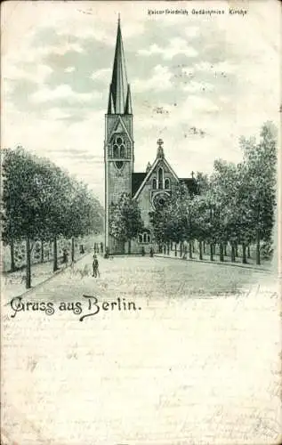 Ak Berlin Tiergarten, Kaiser Friedrich Gedächtniskirche